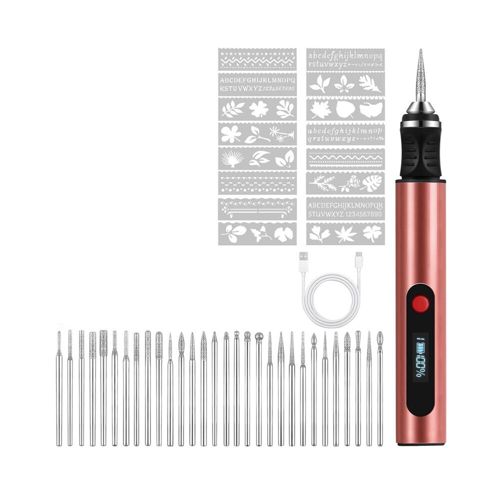 Cordless Engraving Pen With 30 Bit, Electric Engraver Pen, Diy Engraver Tool Kit For Carving Bead, Glass And Plastic 4714166321997