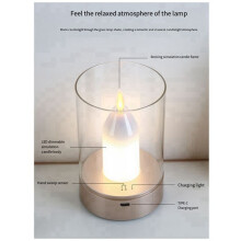 2X USB Candle Light Rechargeable Flameless Electric LED Candle Dancing Moving Candles Light Home Decoration