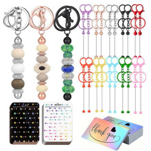Metal Lobster Claw Clasp KeyChain Bead DIY Bead for Jewelry Making Car Keychain Bag Backpack Decoration Pendant