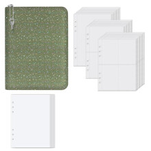 Organizador de Adesivos de Capa Dura, Fichário Reutilizável, Álbum de Adesivos Holográficos A5, Coleção, Armazenamento, Livro com 30 Páginas D