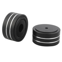 20Pcs 40X20mm Aluminum HIFI AMP Speaker Isolation Stand Turntable DAC Feet Pad (Black)