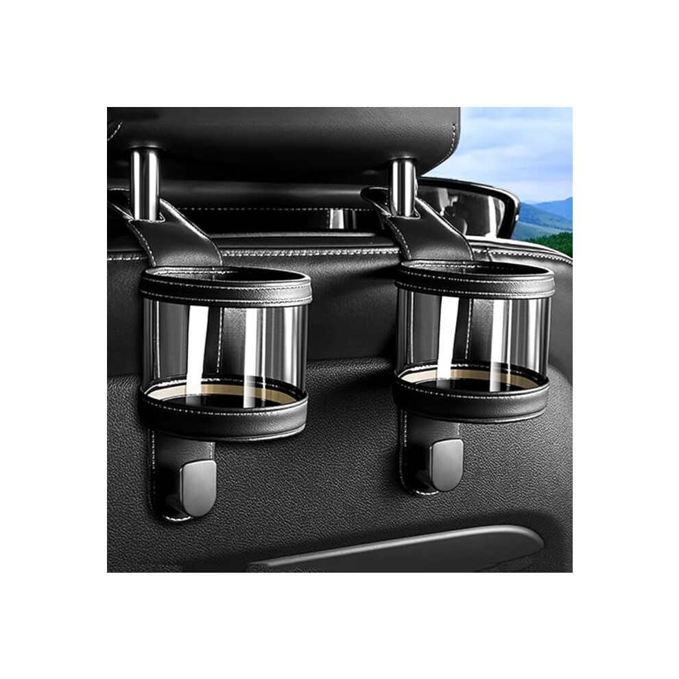 2 Pcs Car Cup Holder For Bmw Z1 E30 Z3 E36 I3 Ix, Back Seat Headrest Hanging Drink Holder With Hooks, Black 9310869832959