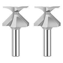 2X R18/R30 1/2-Inch Shank Woodworking Router Bit Double Flute Router Bits Milling Cutter for Wood Hand Tools A