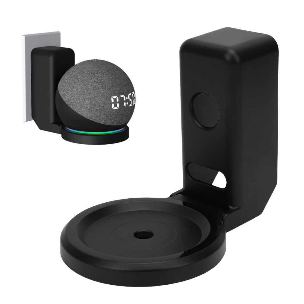 Wall Mount Holder For Echo Dot 4Th 5Th Gen With Builtin Cable Management, Spacesaving Bracket Black 9092120724271