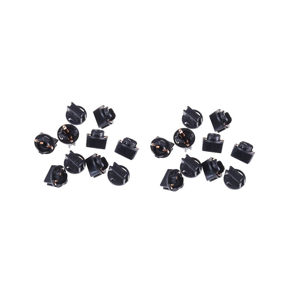20 Pieces T10 Socket Dashboard Instrument Panel Socket T10 W5w 168 192 194 Twist Lock Wedge Bases Lamp Dash Bulb Plug 6032575341534