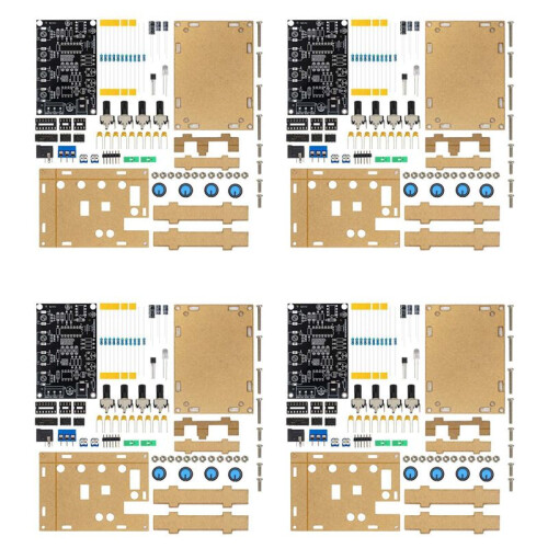 4X ICL8038 Function Signal Generator Module Sine Square Triangle Signal Generators DIY Welding Practice Kit with Case