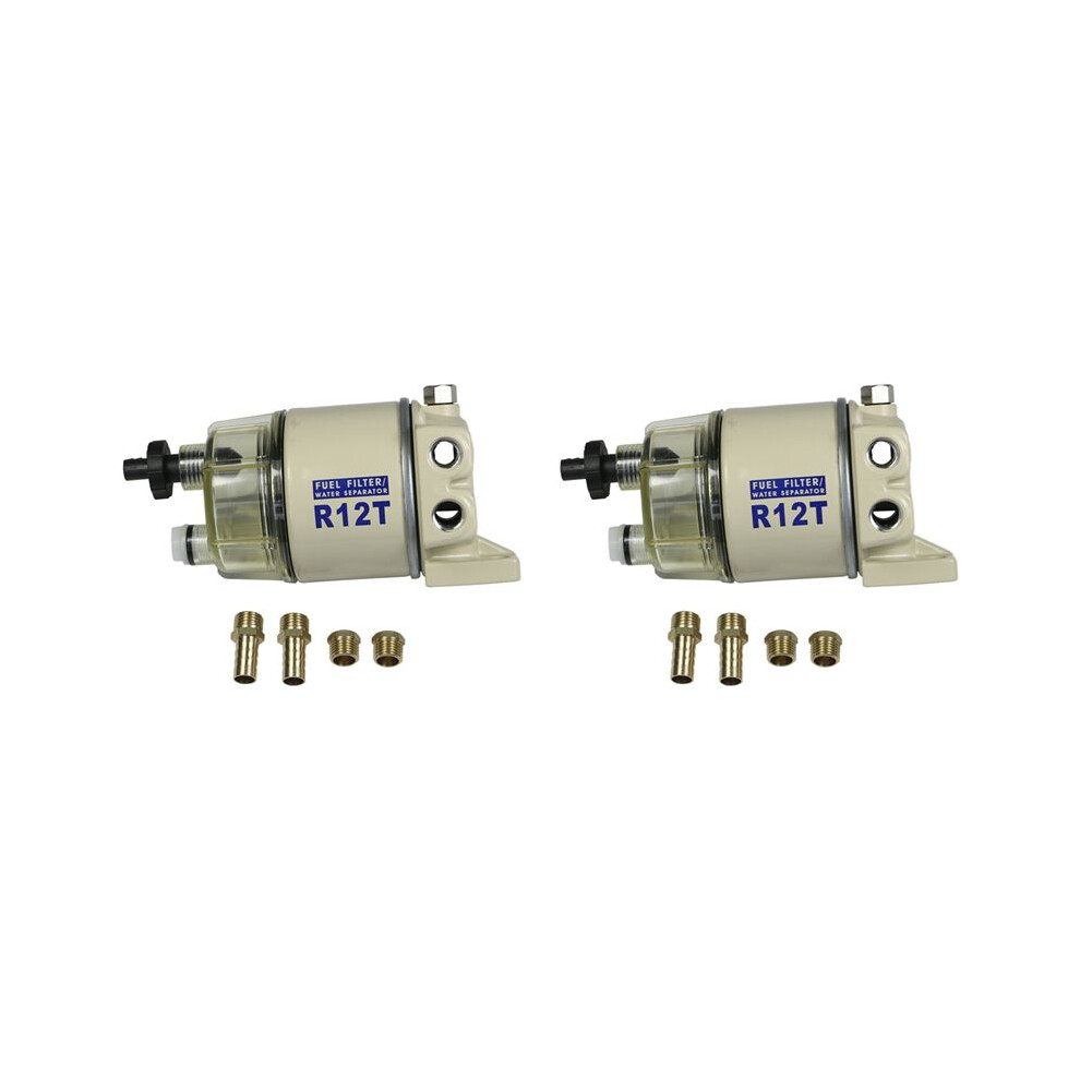 2X New R12t Boat For -Marine Spin- Fuel Filter / Water Separator 120At 6032424514034