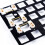 Gold Plated Plate Mounted Stabilizer for Custom Mechanical Keyboard 2U 6.25U (2+8, White ) 6