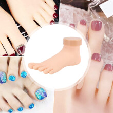 Practice Foot Model Flexible Movable Soft Fake Foot Tool for Nail Art Train