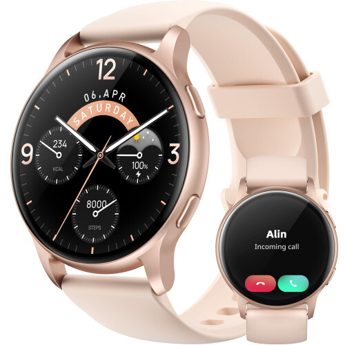 Dual Pack Bluetooth Smart Watches with Call and Message Notifications for iOS and Android 1