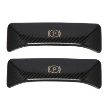 2X Car P Button Foot Brake Release Decoration Stickers for E Class W212 C Class W204 GLK