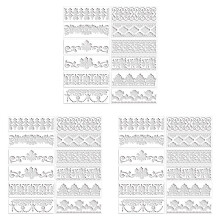 36Pcs Flower Border Stencils Mandala Stencils Reusable Cut Painting Templates for DIY Stencils, 12 X 3.9 Inch