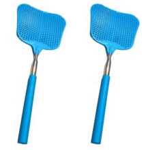 2X Telescopic Fly Swatters Durable Heavy Duty Flyswatter with Stainless Mosquito Repellent Tool Home Accessories Tools E