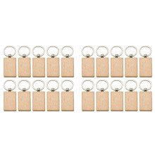 20 Uds Llavero de Madera en Llavero de Madera Llavero Etiquetas Clave Personalizado o Mejor Regalo Artesanal