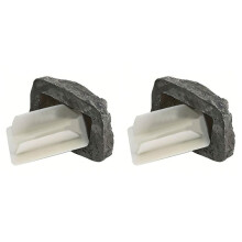 2X Hide-A-Spare-Key Fake-Rock - Caja de Almacenamiento de Llaves de Resina con Apariencia de Piedra de Simulación