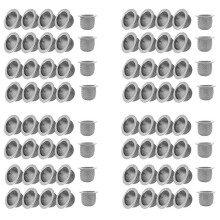 80-Teiliges Zubehör für Cocktailraucherfilter, Doppelsiebfilter, Waschbare Siebfilterschale Aus Edelstahlgewebe