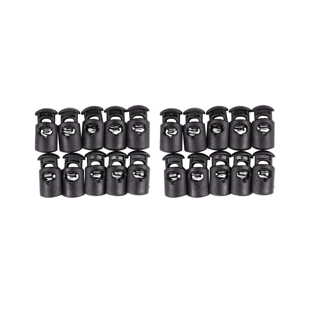 Diameter 8 Mm Hole, Cord Cord Stopper Laces Snap Hook, Black, 20 Pcs 6032434194448