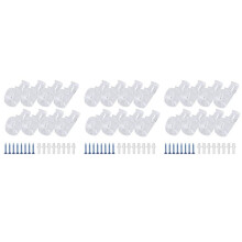 24Pc Curtain Clear P Clips Hook,Roller Blind Clips Child Safety Chain Cord P Clip Hooks for Vertical Roman Roller Blinds