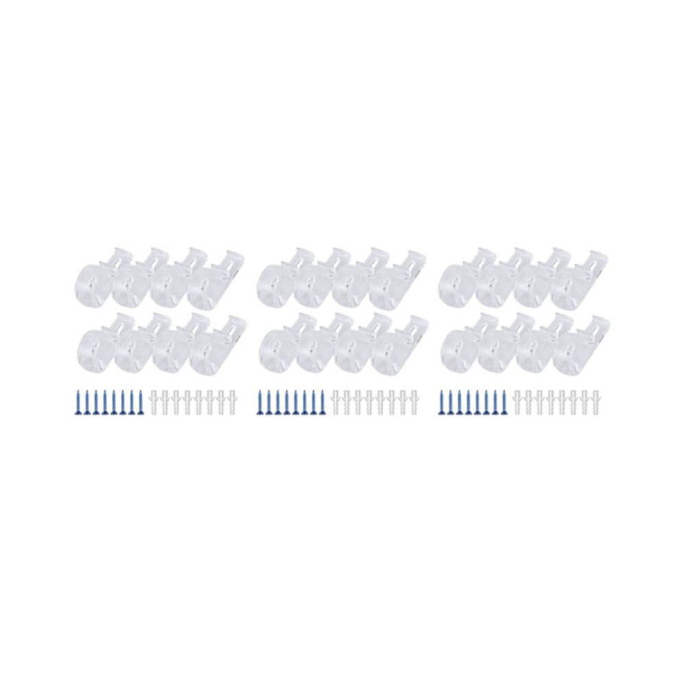 24Pc Curtain Clear P Clips Hook,Roller Blind Clips Child Safety Chain Cord P Clip Hooks for Vertical Roman Roller Blinds