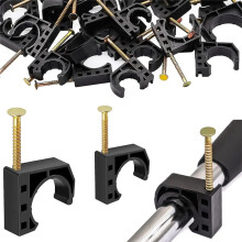 1/2 Zoll Rohrschelle 50 Stück Schlauchschelle mit Nagel Sport Outdoor Organisation für Bauernhof Garten Montage Pool Entlüftung