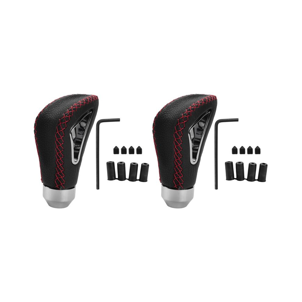 2X Universal Leather Auto Matic Shift Camion Manual Gear Stick Shift Shifter Lever Cover Knob 6033116887269