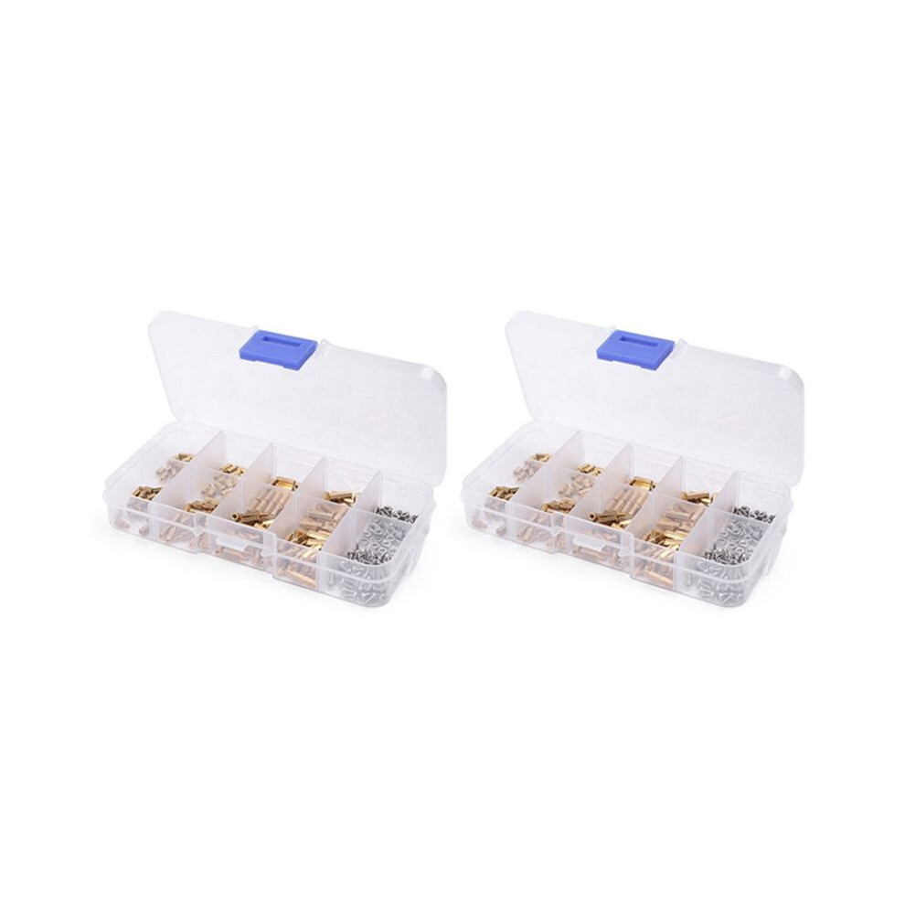 600X Brass M2 Hex Column Standoff Support Spacer Screw Nut Assortment Kit 6031701752251