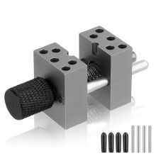 Metal Handy Vise Clamp,Universal Drill-Press Vice Grip with 10x Alternative Holes for Scale Model Hobby Black