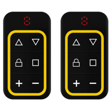 2X Controle Remoto de Porta de Garagem Multifrequência 8CH 270-868MHZ RF Cópia Controle Remoto Identifica Automaticamente Frequência Amarelo