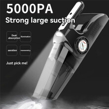 Aspirapolvere per Auto Wireless 5000PA, Aspirapolvere Portatile con Display Luminoso Gonfiabile