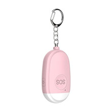 130dB Safety Alarm Keychain with Loud Siren for Women Men Kids Seniors, Bright Pink