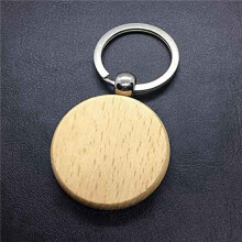 400Pcs Blank Round Wooden Key Chain Diy Wood Keychains Key Tags Can Engrave Diy Gifts