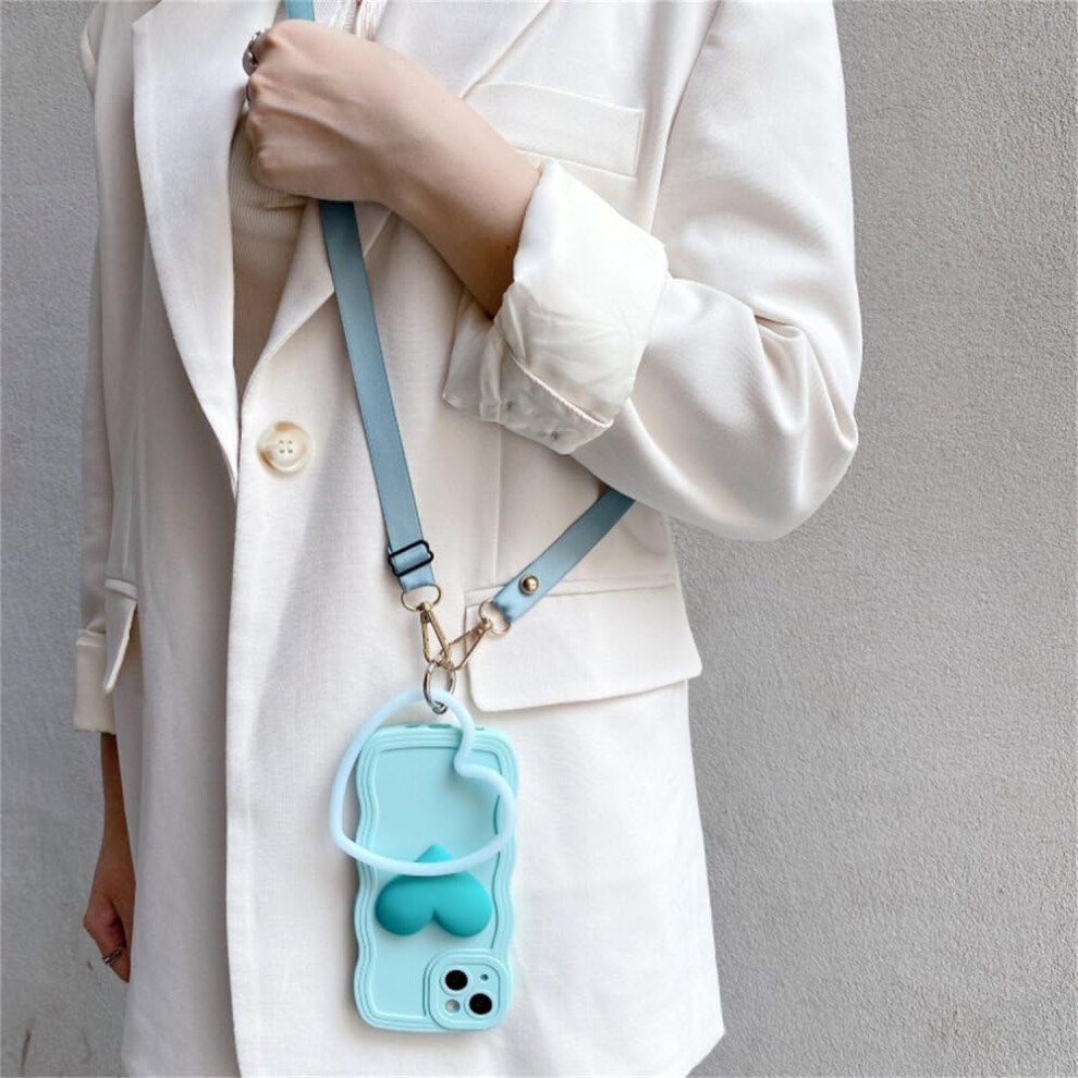 Cute Kawaii Silicone Case For Iphone 11 Pro With Crossbody Lanyard, Shockabsorbing And Nonslip Grip 9330225995975