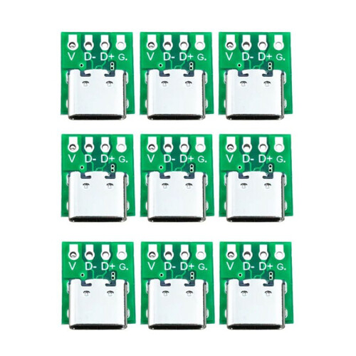 20 PCS TYPE-C USB3.1 16 Pin Female to 2.54mm Type C Connector 16P Adapter Test PCB Board Plate Socket for Data Transfer 1