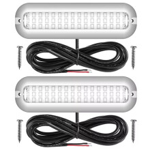 4PCS 42LED Yacht Underwater Light Stainless Steel Marine Boat Lamp Underwater Lamp IP68 Waterproof 80W Boat Accessories