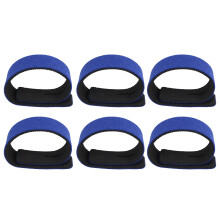 10pcs Blue Nylon Stretchy Fishing Rod Belt Straps with Guide Rings