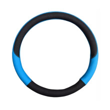 PU Leather Car Steering Wheel Cover for Citroen AMI C5 X CX Xsara Picasso Berlingo, Non Slip Breathable O Type Blue