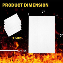 8x High Temperature Gasket Paper, Ceramic Fiber Insulation Board, 2850 Rated Fireproof Board for Fireplace DIY
