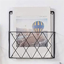2X Wall Mounted Bookshelf Door Hanging Organizers Wall Magazine Book Shelves Hanging Wall Files Wire Wall Book Rack-A