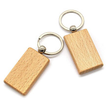 20Pcs Blank Wooden Key Chain Wood Keychain Key Ring Key Tags Personalized or Best Gift
