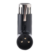 2Pcs Rotatable XLR Angle Adapter Dual Male and Female L-Shaped Connector Metal Adapter with 4 Adjustable Angle Positions