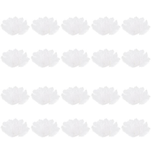 200 Pieces White Natural Ostrich Feather 20-25cm Wedding DIY