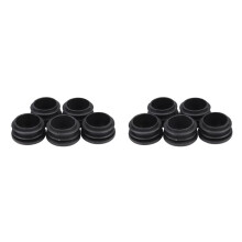 Plastique noir 35mm diamètre bouchon d'extrémité aveugle tube rond insert 10pcs
