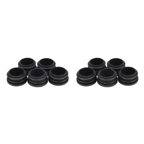 Black Plastica 35mm Dia Blanking End Caps Round Tube Insert 10 Pezzi 1