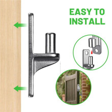 2X Wall Mount Gate Hinges for Farm Gates, Outdoor One-Piece No-Weld Chain Link Fence Parts with 5/8 Hinge Pin