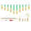 Fiberglass Fish Tape Cable Rods, Electrical Wire Running Pull/Push Kit with Hook and Hole Kit Glow Rod, Hook Hole 4