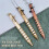 2Pack Bolt Action Pen Set, Hexagonal Solid Brass Pocket Pen with 20 Ballpoint Refills D 7