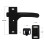 RV Screen Door Latch Right Hand Handle Replacement Kit Black Nylon Easy Installation Secure Fit 5