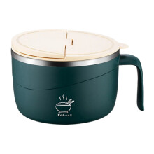 1200ML Capacity Stainless Steel Noodles Bowl With Leak-Green 2