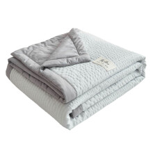 Cooling Washed Cotton Bubble Gauze Air Conditioner Quilt-Gray A