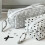 Dotted Print Fabric Pencil Case Large Capacity Pencil Bag-grey 2